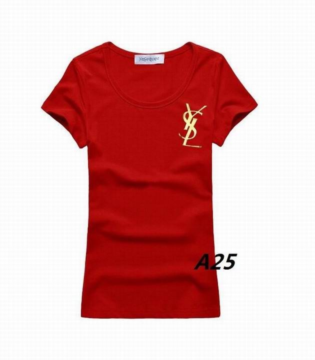 YSL short round collar T woman S-XL-048